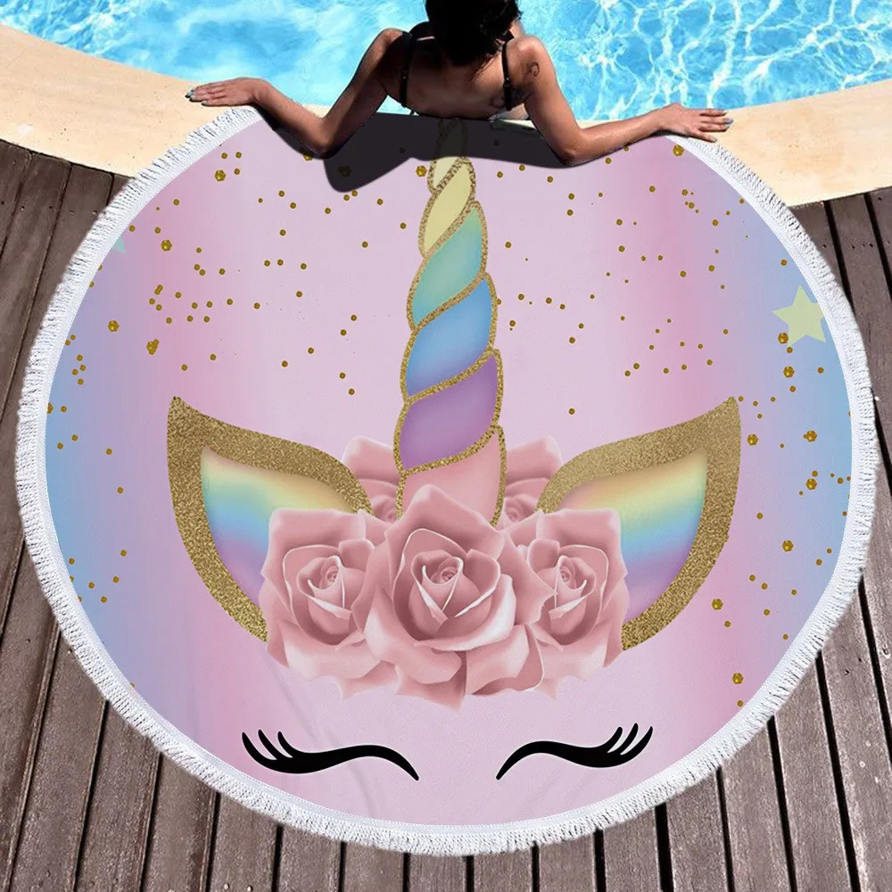 Cartoon Unicorn Star Print Tassel Round Bath Towel Beach Towel Microfiber Travel Compression Shower Bath Towel Adult Bath Towel
Cartoon Unicorn Star Print Tassel Round Bath Towel Beach Towel Microfiber Travel Compression Shower Bath Towel Adult Bath Towel