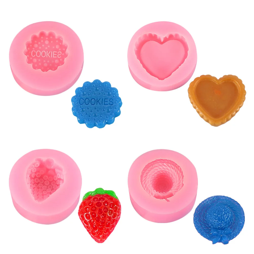 Strawberry Pastry Moulds Sugarcraft Love Heart Cookie Silicone Mold Straw Hat with Bow Kitchen Accessories Cake Decorating Tools
Strawberry Pastry Moulds Sugarcraft Love Heart Cookie Silicone Mold Straw Hat with Bow Kitchen Accessories Cake Decorating Tools