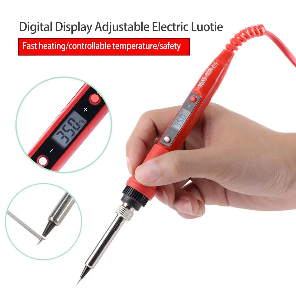 Digital Electric Soldering Iron for Welding Rework Station Soldering Accessory Welding Equipment Repair Tool Supplies
Digital Electric Soldering Iron for Welding Rework Station Soldering Accessory Welding Equipment Repair Tool Supplies