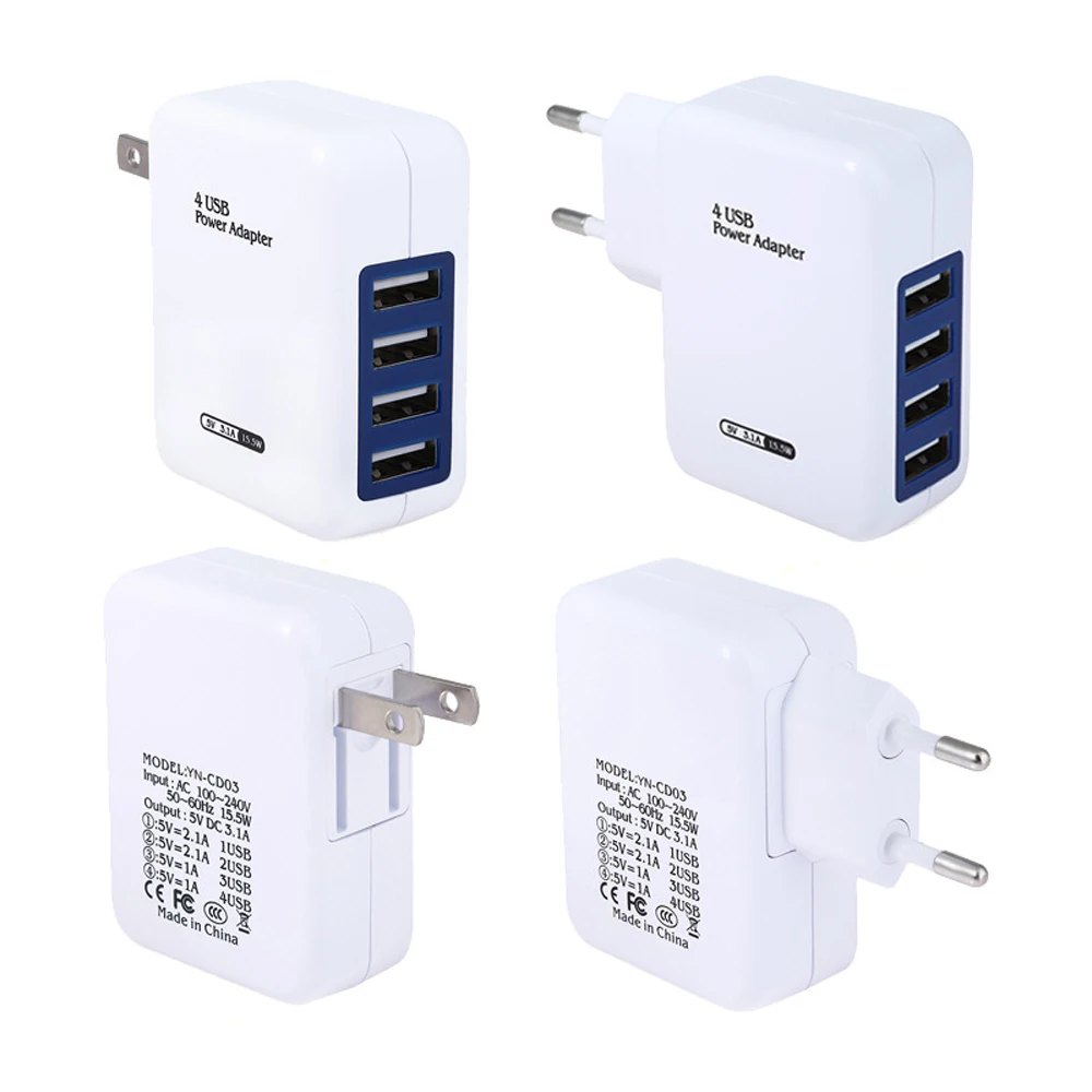 USB настенное зарядное устройство 5 в 3 А 4 порта usb зарядная станция адаптер питания