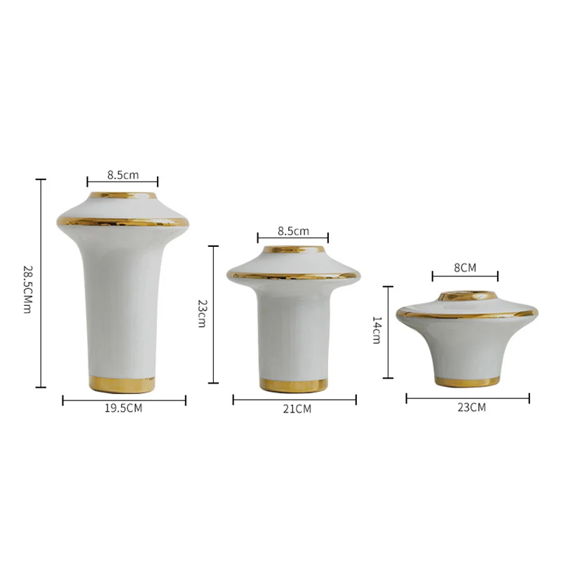 Japanese-style Round Ceramic Vase Golden Stroke Flower Arrangement Home Decor Modern Desk Decorative Ornaments Porcelain Vases
Japanese-style Round Ceramic Vase Golden Stroke Flower Arrangement Home Decor Modern Desk Decorative Ornaments Porcelain Vases