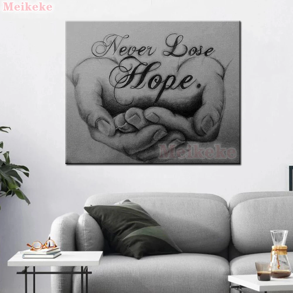 NEW Diamond Painting Never love hope 5D DIY Diamond Embroidery Cartoon Hand feet Cross Stitch Mosaic Home Decor Children Gift
NEW Diamond Painting Never love hope 5D DIY Diamond Embroidery Cartoon Hand feet Cross Stitch Mosaic Home Decor Children Gift