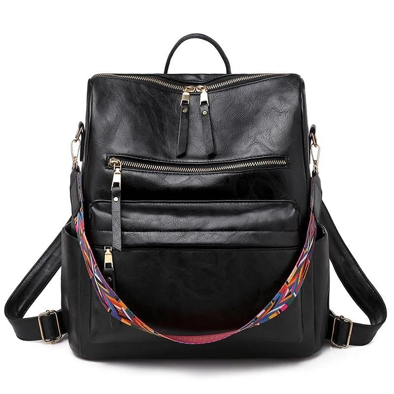 Women Retro PU Large Capacity Women's Backpack Leisure School Bag Backpack Women
Women Retro PU Large Capacity Women's Backpack Leisure School Bag Backpack Women