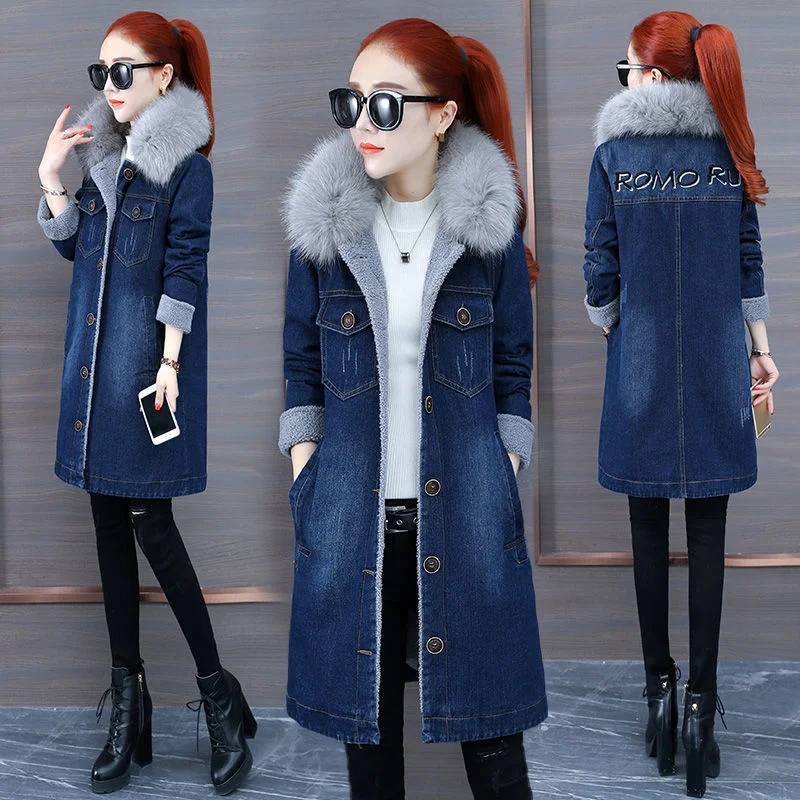 Winter Denim Jacket For Women 2021 New Thick Lamb Wool Warm Coat Long Cotton Padded Parkas Casual Windbreaker Jean Outerwear 195
Winter Denim Jacket For Women 2021 New Thick Lamb Wool Warm Coat Long Cotton Padded Parkas Casual Windbreaker Jean Outerwear 195