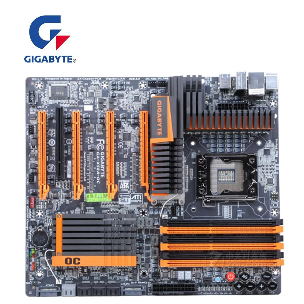 Для GIGABYTE GA X58A OC материнская плата LGA 1366 DDR3 для Intel X58 десктопная SATA II PCI E X16