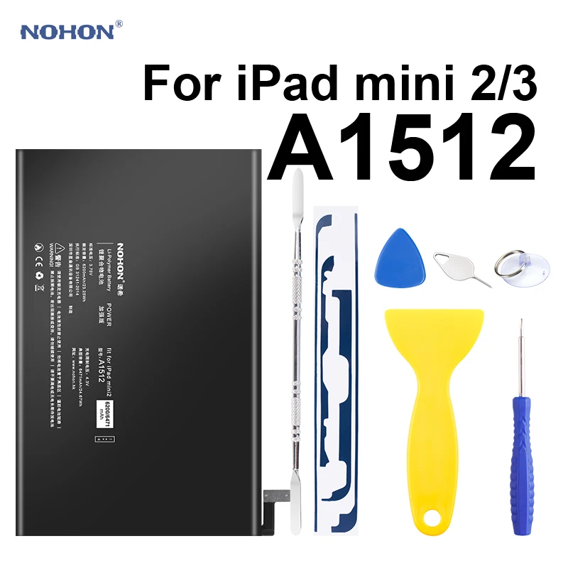 

Аккумулятор Nohon для iPad mini 2 3 A1512 mini2 mini3, аккумулятор 6200-6471 мАч, A1489, A1490, A1491, A1599, батареи для Apple iPad mini 2, 3