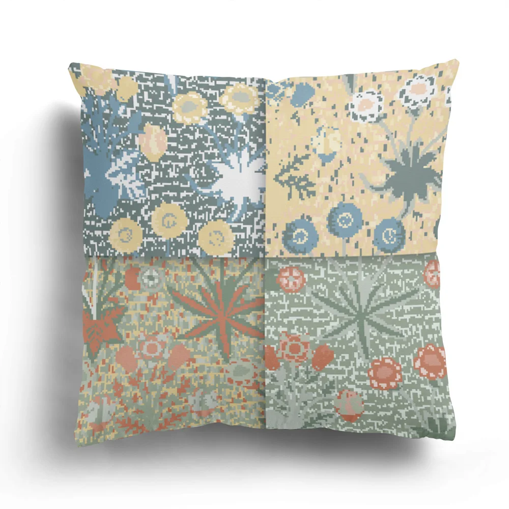 Чехлы для диванных подушек в стиле ретро с цветами
Чехлы для диванных подушек в стиле ретро с цветами