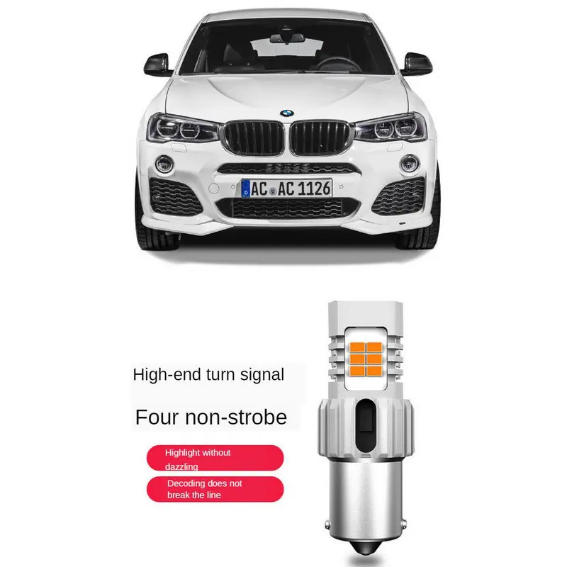 Turn signal Light For BMW x4 f26 Front and Rear turn signal 1556LM 26w error free Intelligent IC Decoding 2pc 
Turn signal Light For BMW x4 f26 Front and Rear turn signal 1556LM 26w error free Intelligent IC Decoding 2pc