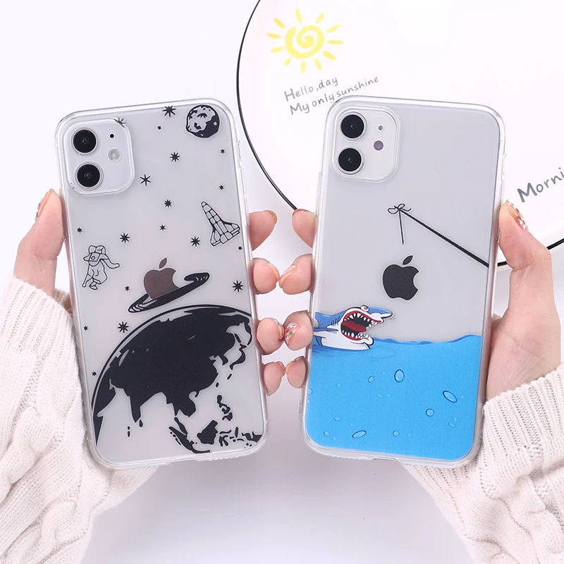 Funny Outer Space Planet Shark Soft Silicone Case Fundas For iPhone 12 mini 11 Pro 6S 8 8Plus X 7 7Plus XS Max Soft Phone Cover
Funny Outer Space Planet Shark Soft Silicone Case Fundas For iPhone 12 mini 11 Pro 6S 8 8Plus X 7 7Plus XS Max Soft Phone Cover