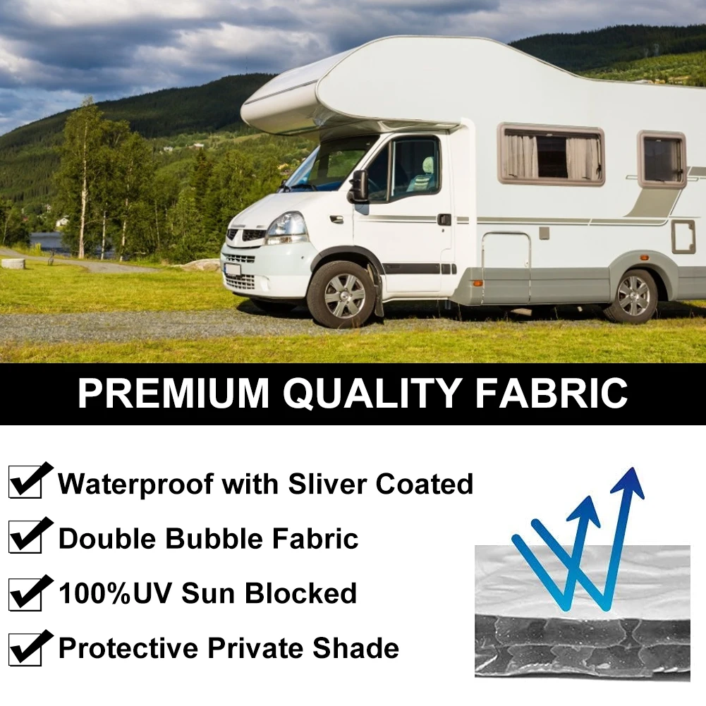 RV Door Window Shade Privacy Window Covering Double Sided Reflective Insulation Shield UV Protection 16x25" Door Window Cover
RV Door Window Shade Privacy Window Covering Double Sided Reflective Insulation Shield UV Protection 16x25" Door Window Cover
