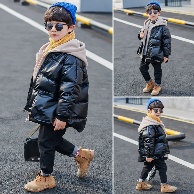 Winter 4-12Yrs Children Cotton Dadded Jacket Boys Smooth Waterproof Thickened Warm Hooded Fake Two Pieces Coat For Boys Clothes
Winter 4-12Yrs Children Cotton Dadded Jacket Boys Smooth Waterproof Thickened Warm Hooded Fake Two Pieces Coat For Boys Clothes