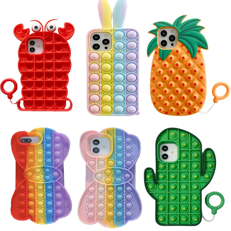 Reliver Stress Pop Bubble Phone Cases For IPhone 12 Pro Max 11 XR XS MAX 8 X 7 6S 6 Plus Silicone Butterfly Pineapple Ears
Reliver Stress Pop Bubble Phone Cases For IPhone 12 Pro Max 11 XR XS MAX 8 X 7 6S 6 Plus Silicone Butterfly Pineapple Ears