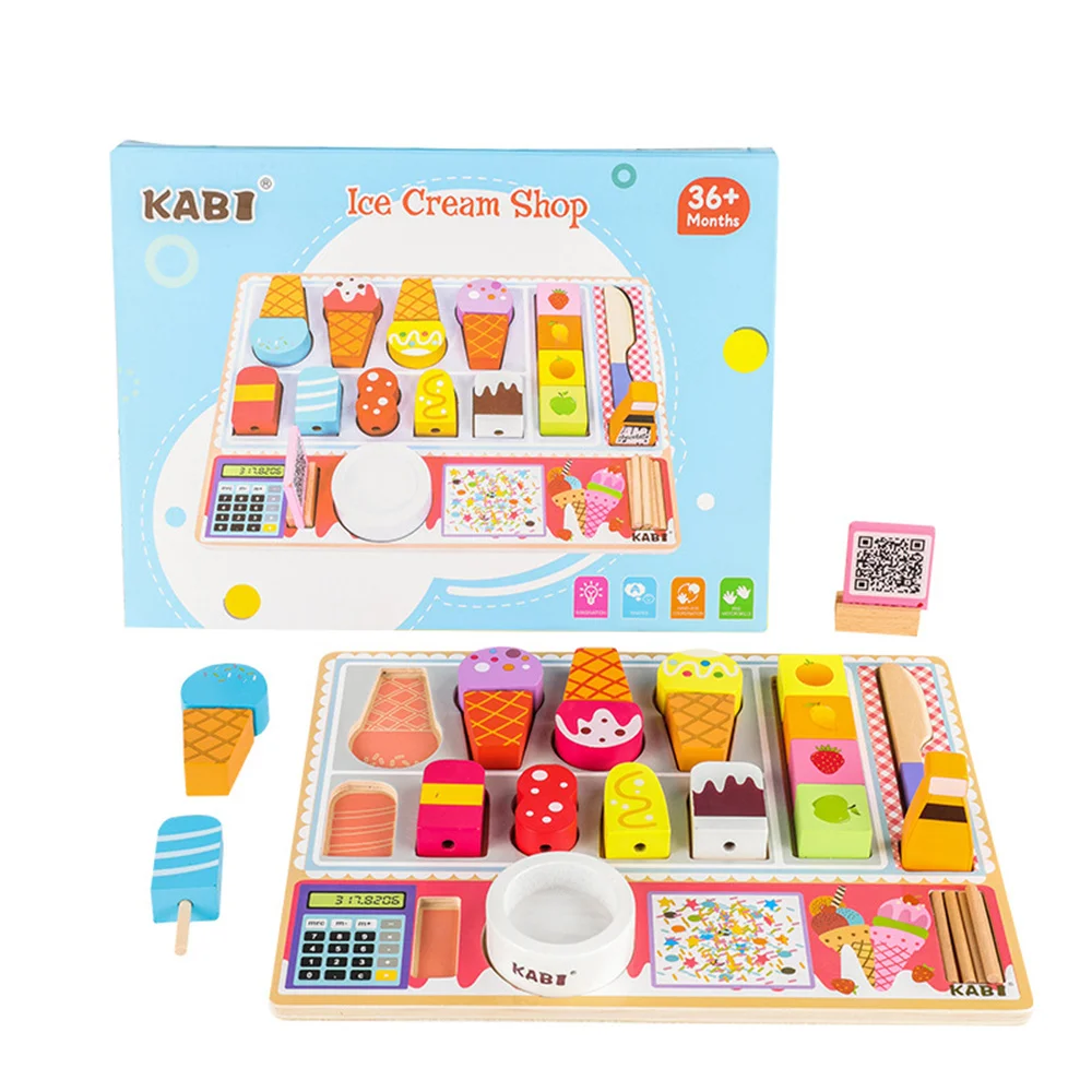 Wooden Toys Children Play House Cut Toys Simulation Making Ice Cream Game Educational Toys Classic Toys For 3-8 Years Old Kids 
Wooden Toys Children Play House Cut Toys Simulation Making Ice Cream Game Educational Toys Classic Toys For 3-8 Years Old Kids
