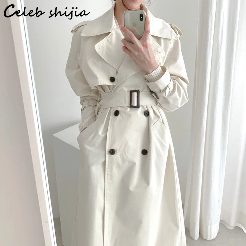 Chic White Trench Coat Woman Double Breasted Winter 2021 Elegant Long Windbreaker Coat Korean Business OL Thick Autumn Jacket
Chic White Trench Coat Woman Double Breasted Winter 2021 Elegant Long Windbreaker Coat Korean Business OL Thick Autumn Jacket