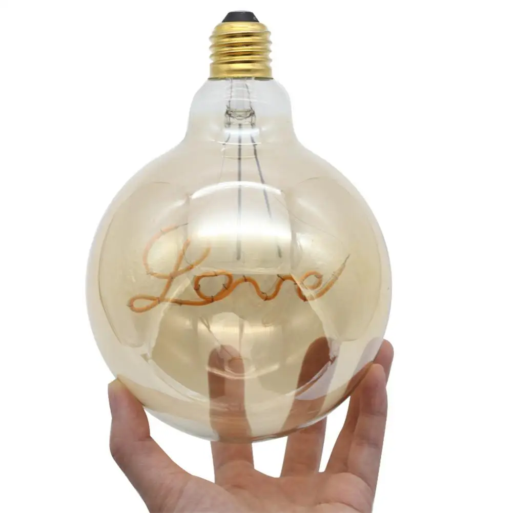 Retro Design LED Filament Lamp G125 Edison Vintage Amber Bulb Filament Heart-shape Warm White Light 4W for Decoration
Retro Design LED Filament Lamp G125 Edison Vintage Amber Bulb Filament Heart-shape Warm White Light 4W for Decoration
