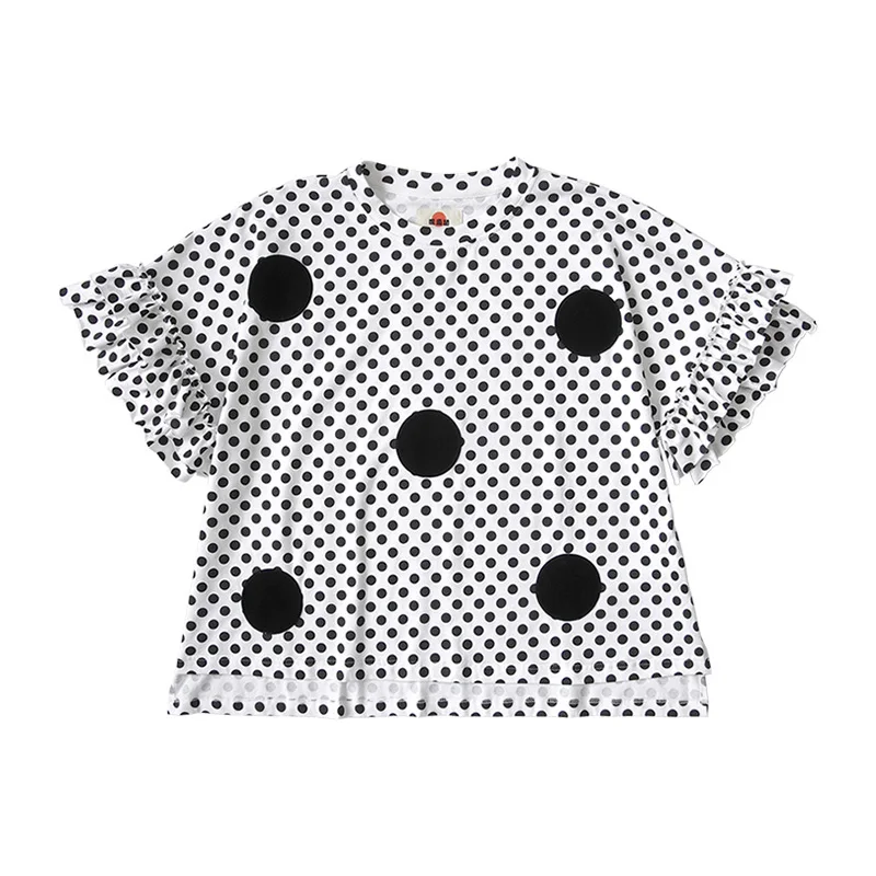imakokoni white wave dot lace short sleeve original design student simple loose T-shirt female summer 192579
imakokoni white wave dot lace short sleeve original design student simple loose T-shirt female summer 192579