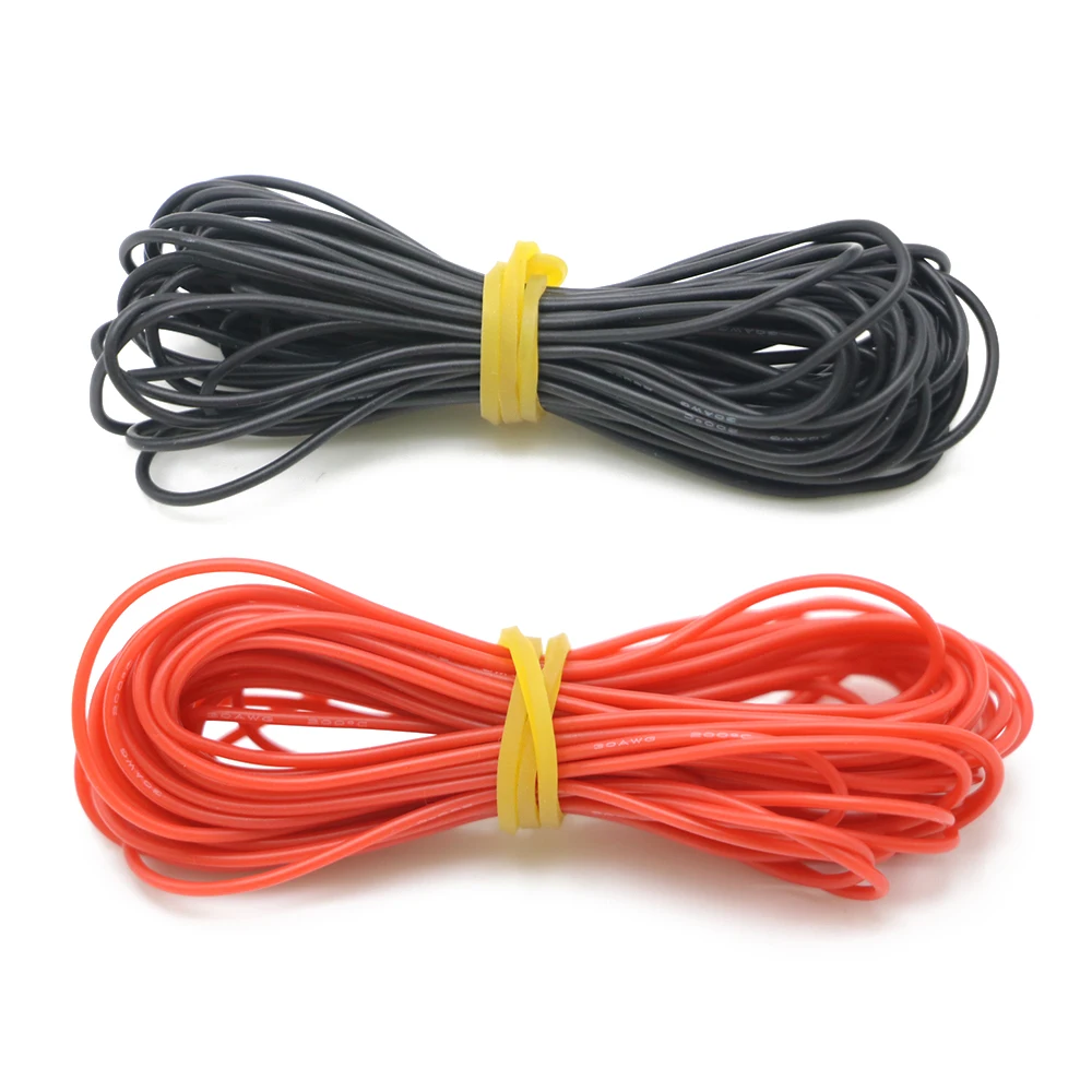 10M Heatproof Soft Silicone Rubber Wire Cable Red/Black Flexible(5M red and 5M black) For RC Car Truck Plane Toys Silicone Cable
10M Heatproof Soft Silicone Rubber Wire Cable Red/Black Flexible(5M red and 5M black) For RC Car Truck Plane Toys Silicone Cable