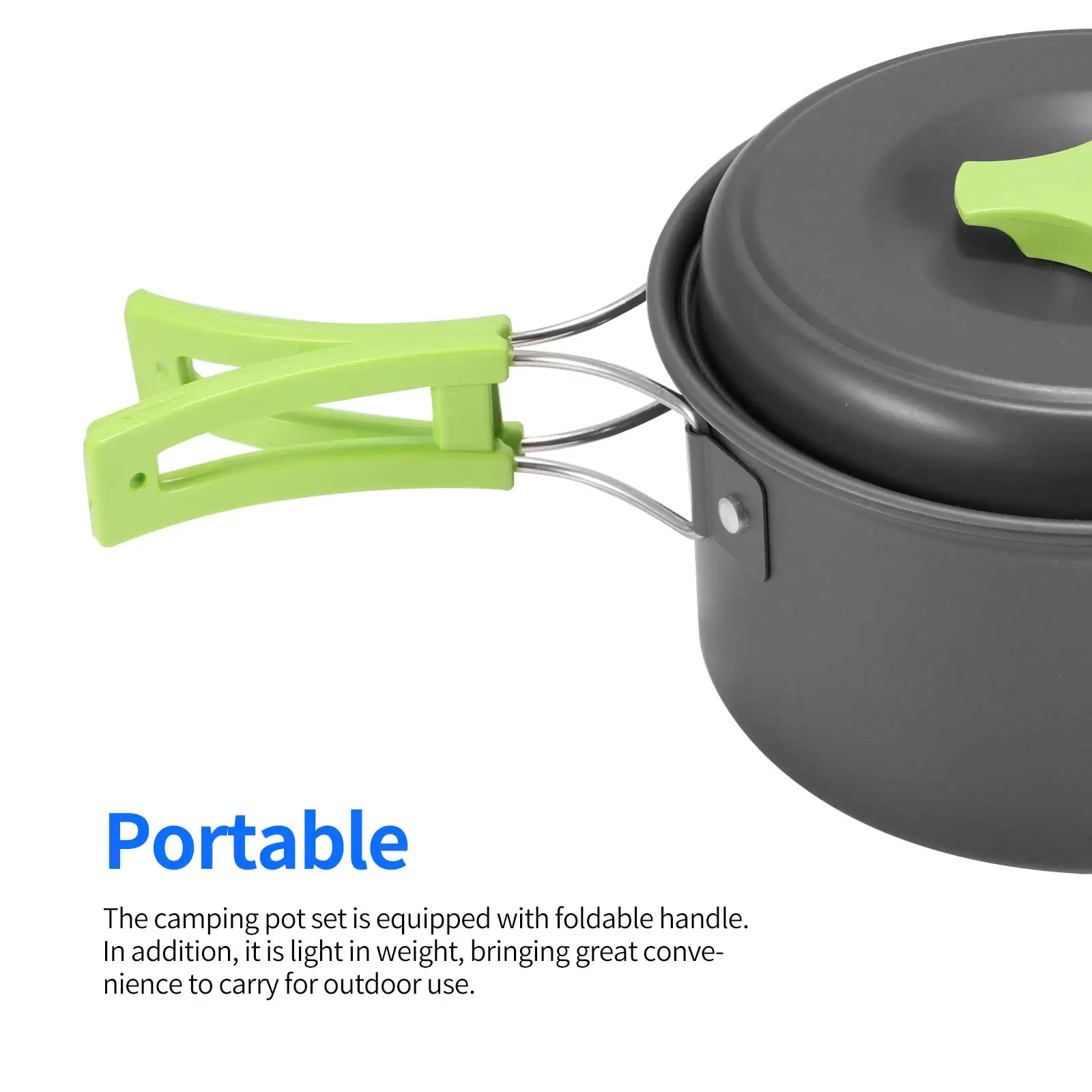 1-2 Person Outdoor Camping Cookware Kit Portable Temperature Resistant Resistant Camping Pot Set Cooking Travel Picnic Set
1-2 Person Outdoor Camping Cookware Kit Portable Temperature Resistant Resistant Camping Pot Set Cooking Travel Picnic Set