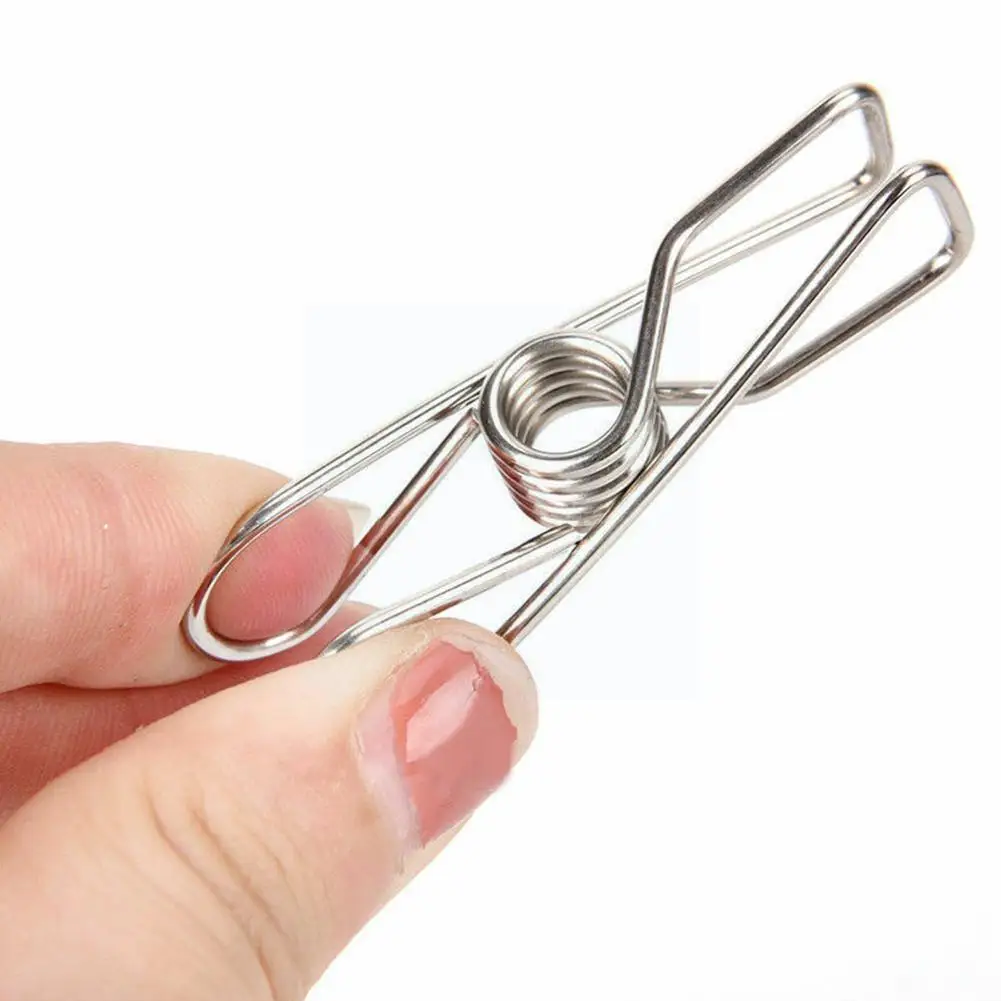 10 шт. стальной зажим, ветрозащитный зажим для одежды, прочный нескользящий зажим, бытовой зажим, домашний зажим C2F2 
10 шт. стальной зажим, ветрозащитный зажим для одежды, прочный нескользящий зажим, бытовой зажим, домашний зажим C2F2