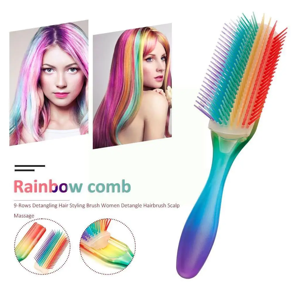 Щетка для укладки волос Радужная, 9 рядов
Щетка для укладки волос Радужная, 9 рядов