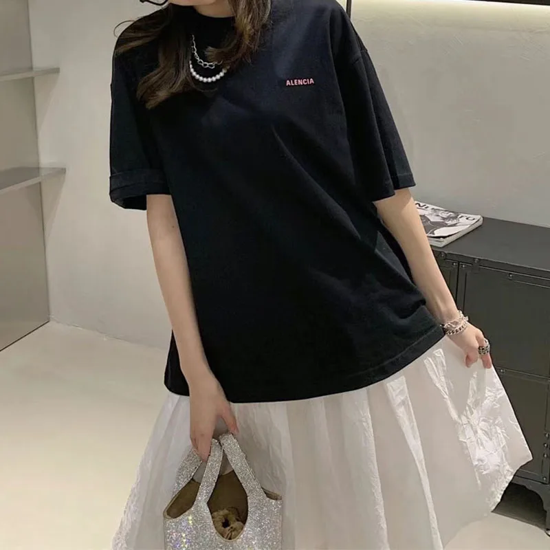 Wuyuemay Spring Summer T-shirt Women Best Quality Pink Logo Tee O-neck Black and Pink Loose T-shirt Short Sleeve Top
Wuyuemay Spring Summer T-shirt Women Best Quality Pink Logo Tee O-neck Black and Pink Loose T-shirt Short Sleeve Top