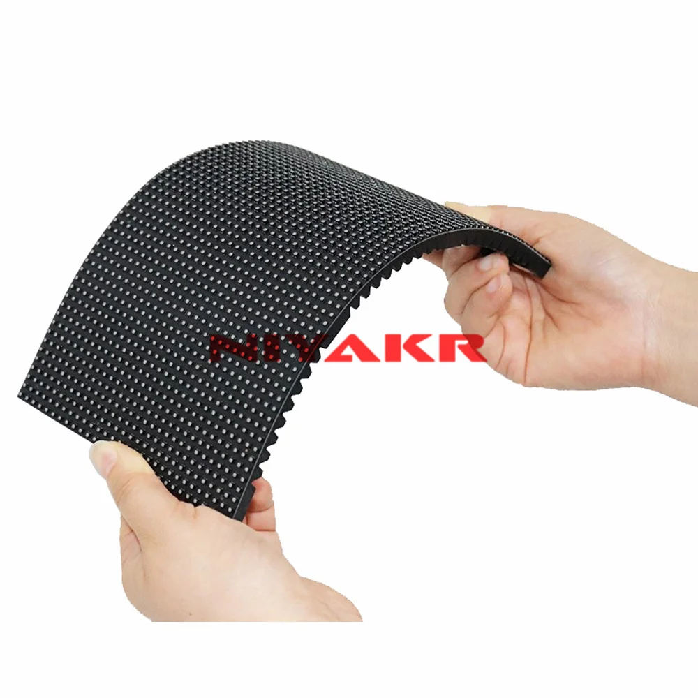 Гибкая комнатная RGB-панель SMD2121 P4 256x128 мм 64x32Dots мягкая Светодиодная панель