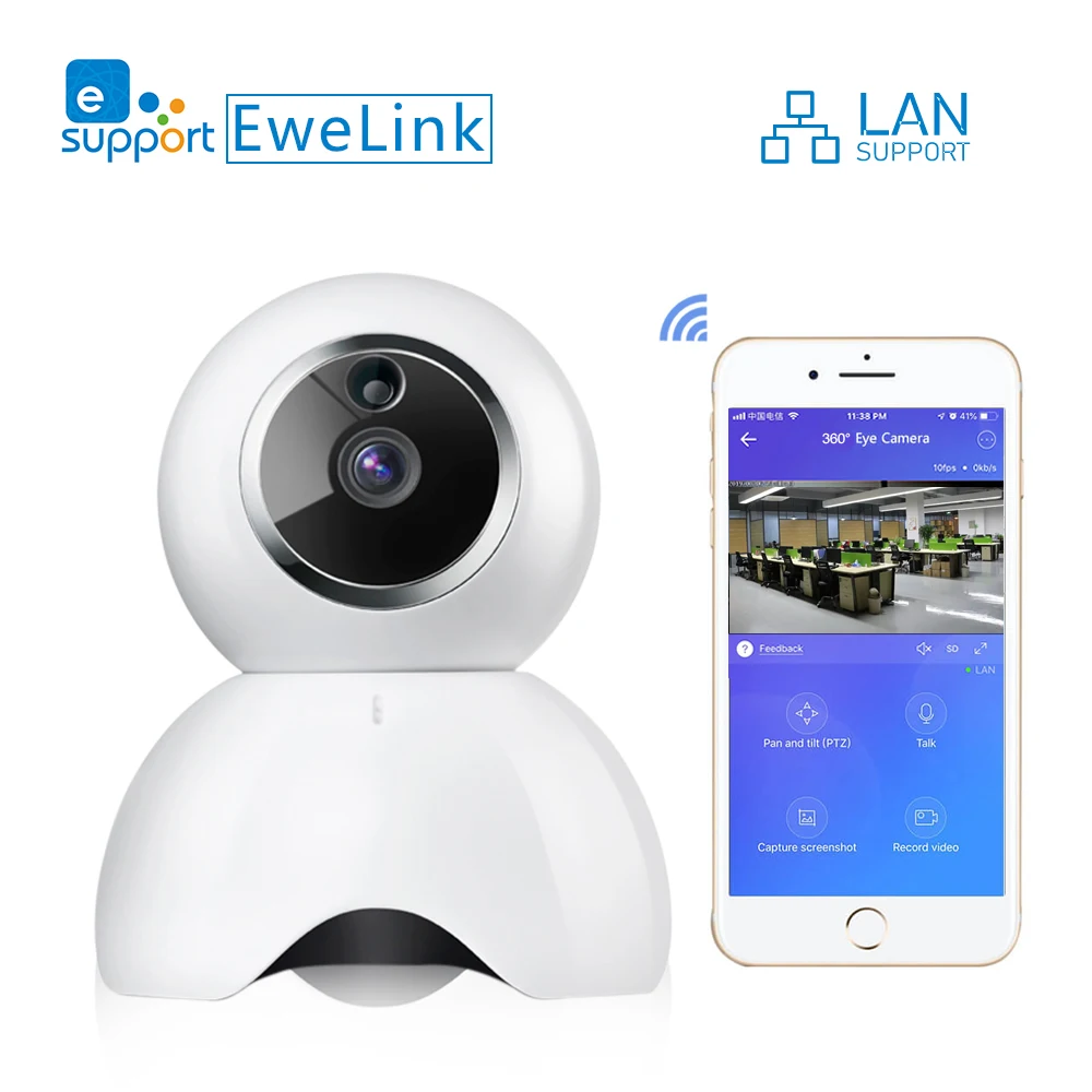 EWeLink ip камера Smart IOT HD повторного просмотра мобильного телефона двухстороннее