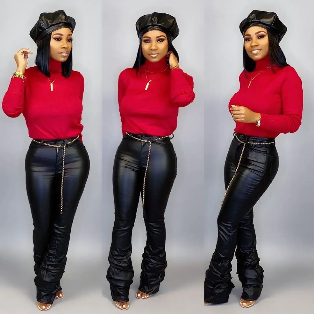 Faux PU Leather Black High Waist Stacked Pants 2021 New Women Clothing Fashion Hipster Street Style Long Trousers Skinny Casual
Faux PU Leather Black High Waist Stacked Pants 2021 New Women Clothing Fashion Hipster Street Style Long Trousers Skinny Casual