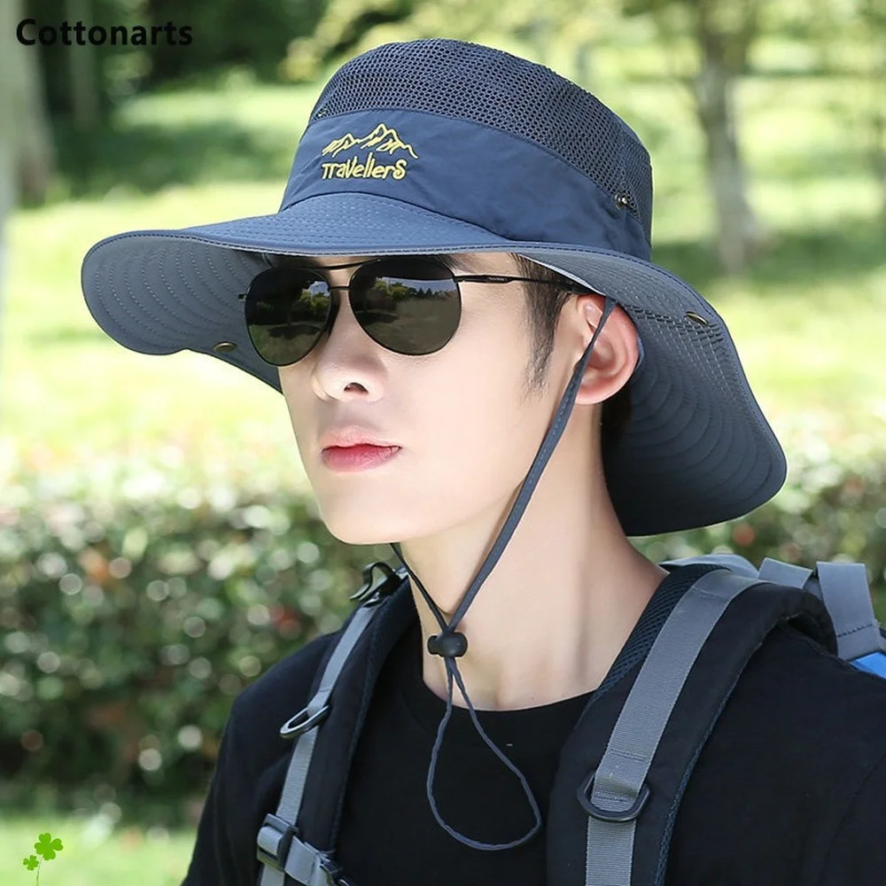 Fashion Letter Embroidery Wide Brim Fishing Cap Summer Men's Boonie Bucket Hats Hiking Sombrero Gorro Outdoor Wide Brim Sun Hats
Fashion Letter Embroidery Wide Brim Fishing Cap Summer Men's Boonie Bucket Hats Hiking Sombrero Gorro Outdoor Wide Brim Sun Hats