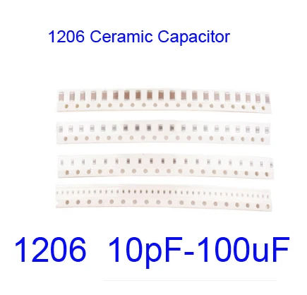 100pcs 1206 50V SMD Thick Film hjxrhgal Chip Multilayer Ceramic Capacitor 0.5pF-100uF 10NF 100NF 1UF 2.2UF 4.7UF 10UF 1PF 6PF
100pcs 1206 50V SMD Thick Film hjxrhgal Chip Multilayer Ceramic Capacitor 0.5pF-100uF 10NF 100NF 1UF 2.2UF 4.7UF 10UF 1PF 6PF