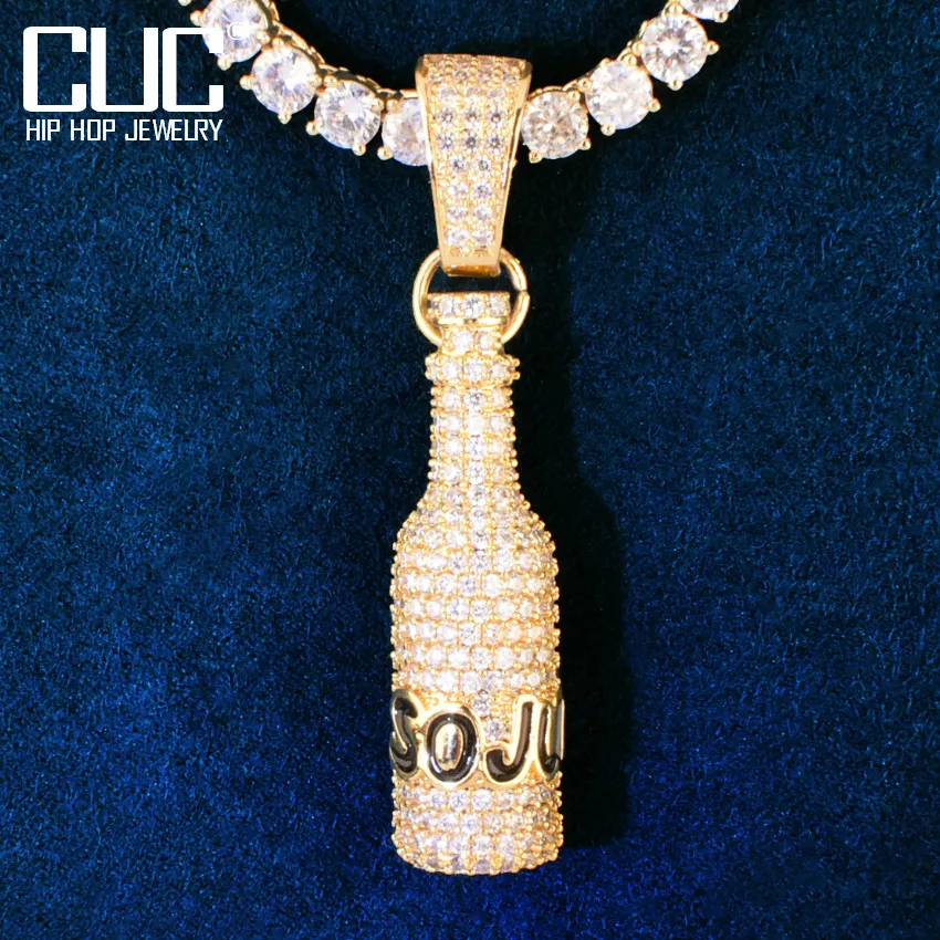 Solid Bottle Pendant Necklace Men Hip Hop Chain For Women Full Cubic Zirconia Rock Rapper Jewelry
Solid Bottle Pendant Necklace Men Hip Hop Chain For Women Full Cubic Zirconia Rock Rapper Jewelry