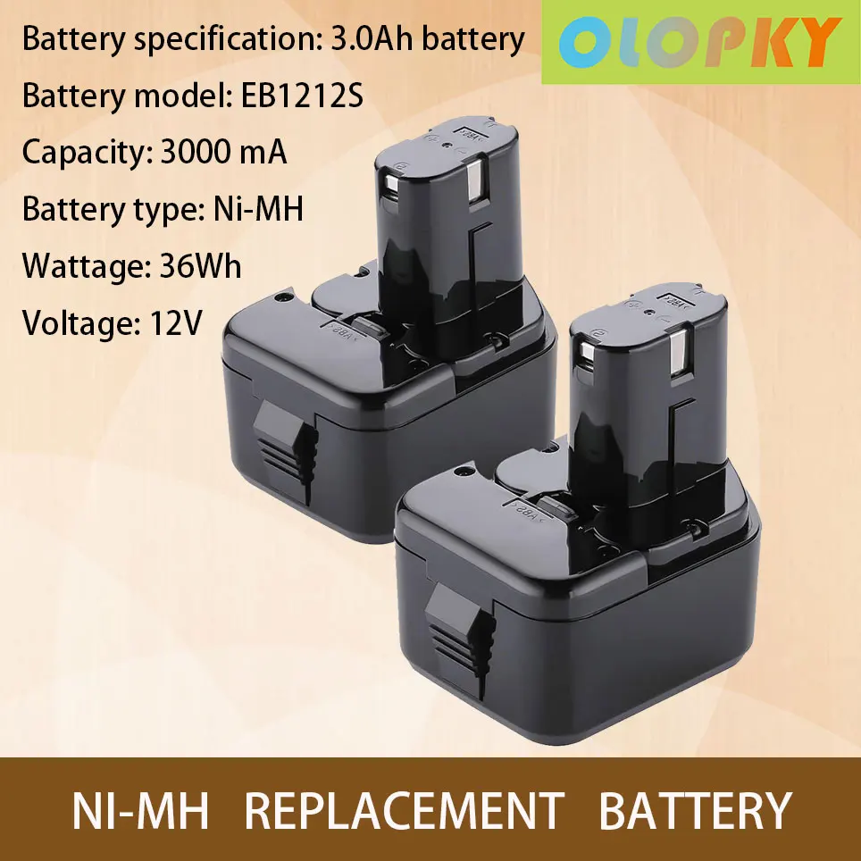 Аккумулятор для Hitachi 12 в 3000 мАч EB1214S EB1212S EB1214L Eb1220bl Eb1220hl Eb1220hs Eb1220rs Eb1222hl Eb1226hl Eb1230hl 2