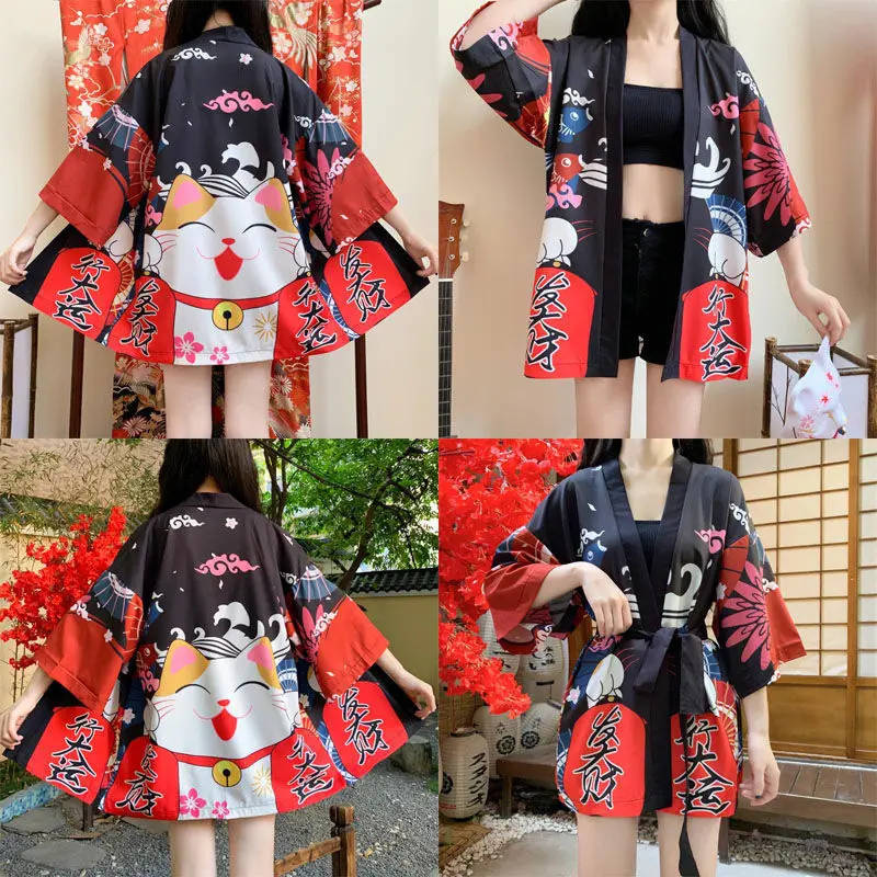 Woman Kimono Cardigan jacket Clothes Traditional Shirts Yukata Female Samurai Costume Summer Haori Beach Streetwear
Woman Kimono Cardigan jacket Clothes Traditional Shirts Yukata Female Samurai Costume Summer Haori Beach Streetwear