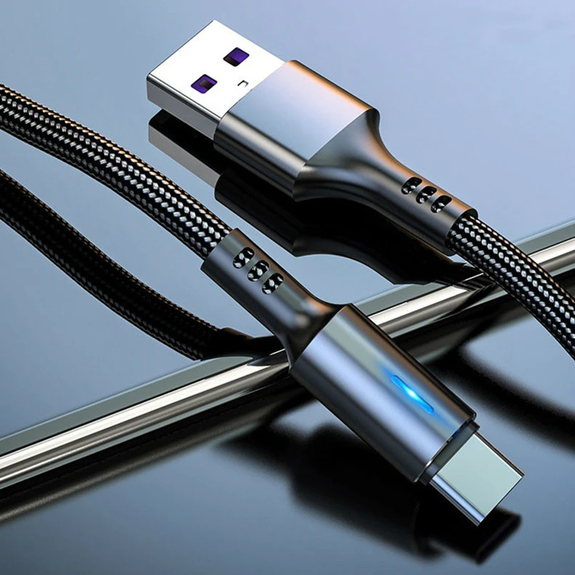 LED USB Type C Cable USB-C Charger Cord For Samsung S20 S10 Plus Xiaomi Mobile Phone Fast Charging USBC Data Charge Type-C Cable
LED USB Type C Cable USB-C Charger Cord For Samsung S20 S10 Plus Xiaomi Mobile Phone Fast Charging USBC Data Charge Type-C Cable