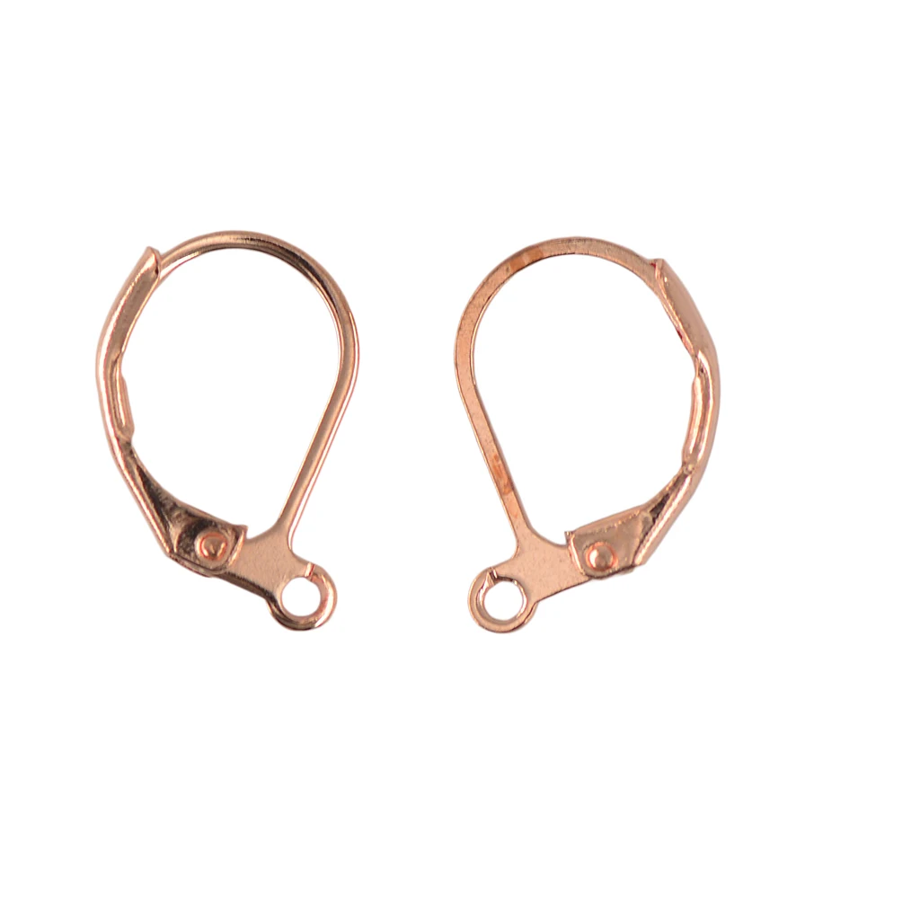 50 pcs Earring Wire Hooks French Leverback Earrings Findings Hooks Open Loop DIY Rose gold color
50 pcs Earring Wire Hooks French Leverback Earrings Findings Hooks Open Loop DIY Rose gold color