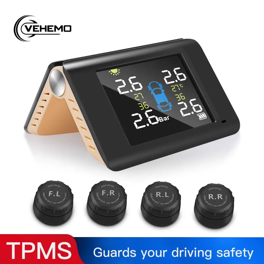 Vehemo TPMS Tire Pressure Monitoring Tire Pressure Monitoring System Car Collapsible for LCD Color Screen Tire Pressure Alarm
Vehemo TPMS Tire Pressure Monitoring Tire Pressure Monitoring System Car Collapsible for LCD Color Screen Tire Pressure Alarm