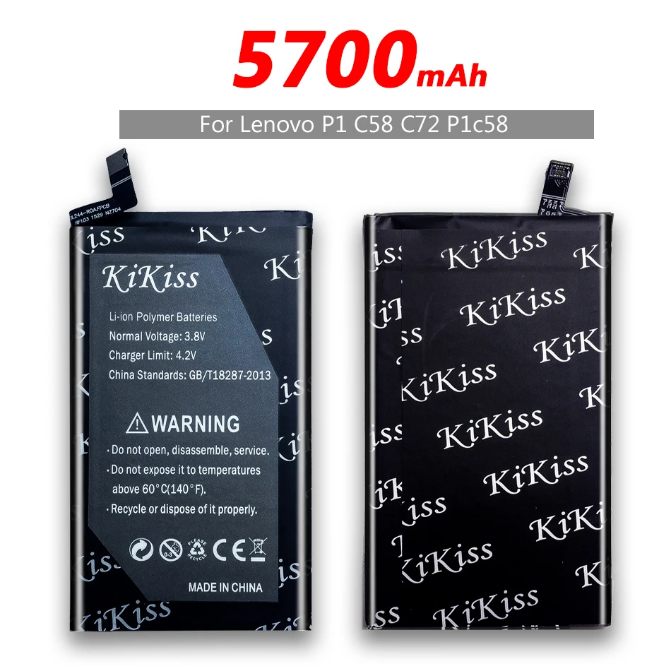 BL244 High Capacity Mobile Phone Battery 5700mAh For Lenovo Vibe P1 P1A42 P1C58 P1C72 Free Tool Kit Track Code | Мобильные телефоны