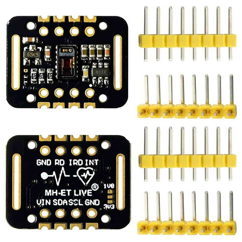 

Heart Rate Sensor Module MAX30102 Pulse Detection Blood Oxygen Concentration Compatible for Arduino STM32 (Pack of 2)