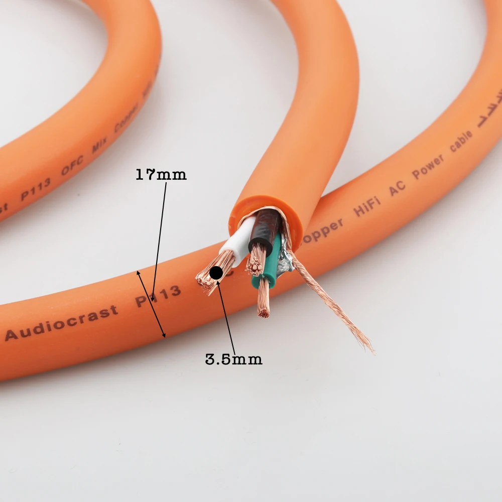 Audiocrast P113 кабель питания Hi Fi Fever аудиокабель 6N из чистой меди для усилителя