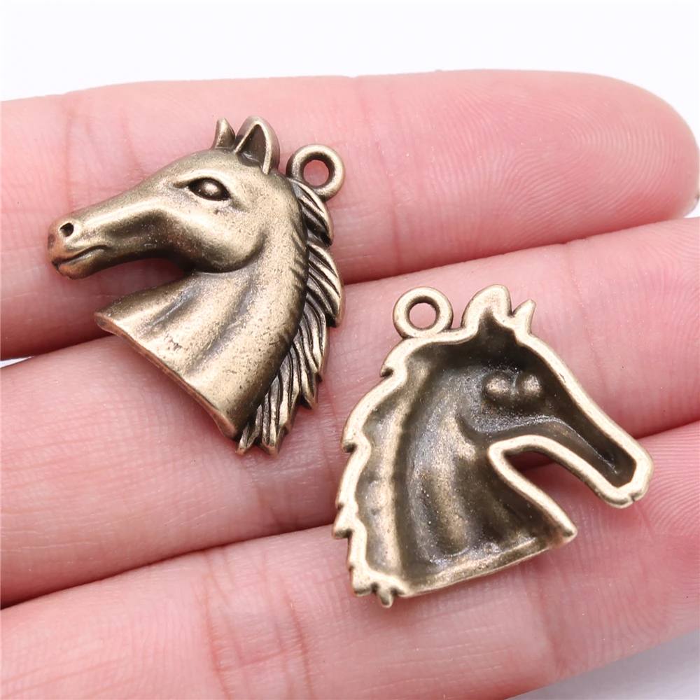 50pcs Charm 25x23mm Horse Head Charm Pendant Antique Bronze Color For Jewelry Making DIY Jewelry Findings 
50pcs Charm 25x23mm Horse Head Charm Pendant Antique Bronze Color For Jewelry Making DIY Jewelry Findings