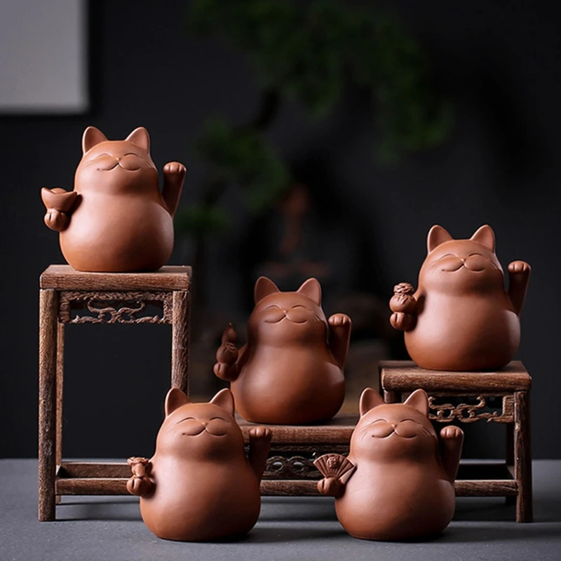 Cute Lucky Cat Tea Pet Desktop Ornaments Handmade Ceramic Wealth Rich Cat Tea Pet for Kungfu Water Tea Tray Accessories Home Dec
Cute Lucky Cat Tea Pet Desktop Ornaments Handmade Ceramic Wealth Rich Cat Tea Pet for Kungfu Water Tea Tray Accessories Home Dec