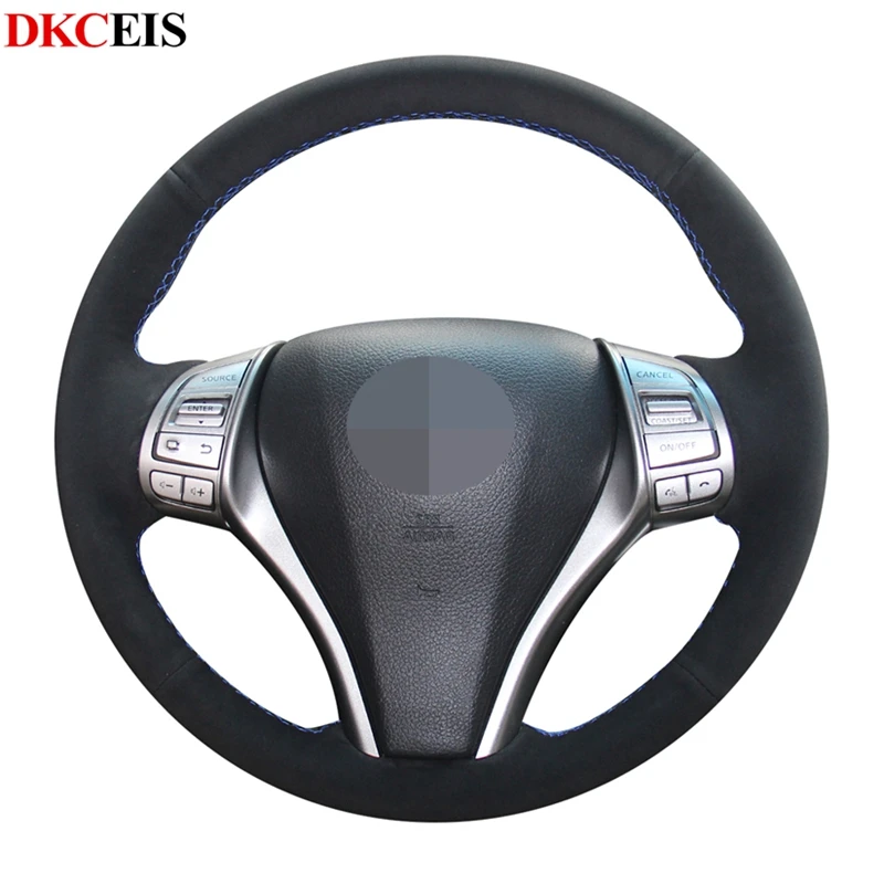 DIY Hand-stitched Black Soft Suede Car Steering Wheel Cover for Nissan Teana 2013-2018 X-Trail 2014-2017 Altima 2013-2018
DIY Hand-stitched Black Soft Suede Car Steering Wheel Cover for Nissan Teana 2013-2018 X-Trail 2014-2017 Altima 2013-2018