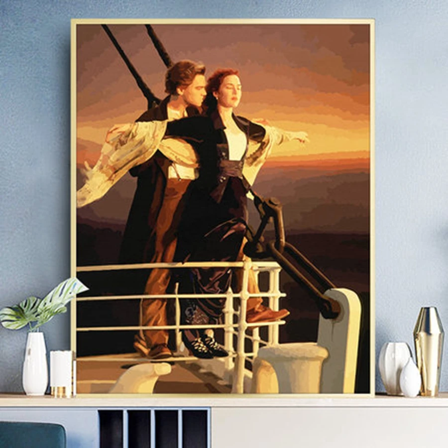 Romantic adult digital painting by digital painting DIY kit hand-painted on canvas, framed oil painting picture is colorful
Romantic adult digital painting by digital painting DIY kit hand-painted on canvas, framed oil painting picture is colorful