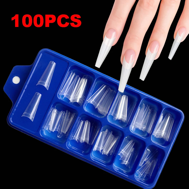 100Pcs/Box Extra Long Ballerina Acrylic French Fake Nails Tips ABS Half Cover Fasle Nails Manicure Press on Nail Art Tools
100Pcs/Box Extra Long Ballerina Acrylic French Fake Nails Tips ABS Half Cover Fasle Nails Manicure Press on Nail Art Tools