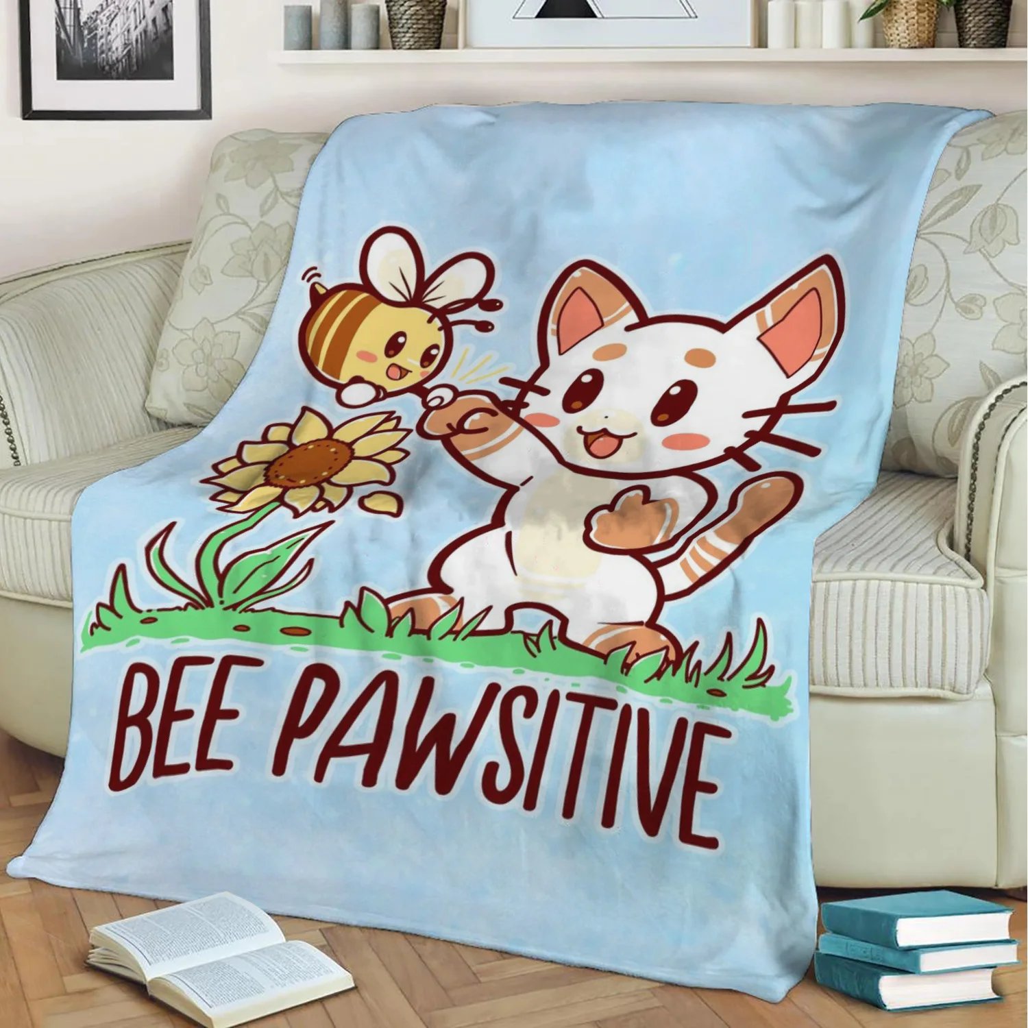 Bee Pawsitive Flannel Throw Blanket 3D Printed Keep Warm Sofa Child Blanket Home Decor Textiles Dream Family Gift
Bee Pawsitive Flannel Throw Blanket 3D Printed Keep Warm Sofa Child Blanket Home Decor Textiles Dream Family Gift