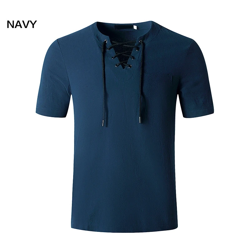 2021 Summer Men's Fashion V-neck Lace T-shirt Black White Hemp Cotton Tops Work Casual Slim-fit Tee Mens Short Sleeve T Shirts
2021 Summer Men's Fashion V-neck Lace T-shirt Black White Hemp Cotton Tops Work Casual Slim-fit Tee Mens Short Sleeve T Shirts