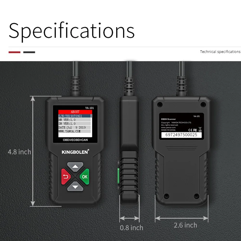 OBD2 Scanner 12V Car Check Engine Rrror Code Reader Diagnostic Tool Data Stream, Multi-Language Car Scanner With Battery Test
OBD2 Scanner 12V Car Check Engine Rrror Code Reader Diagnostic Tool Data Stream, Multi-Language Car Scanner With Battery Test