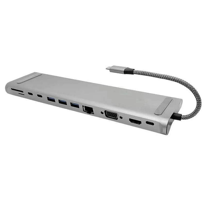 12 в 1 концентратор USB Type C к HDMI USB3.0 адаптер питания для Pro Air Dock Notebook HUB