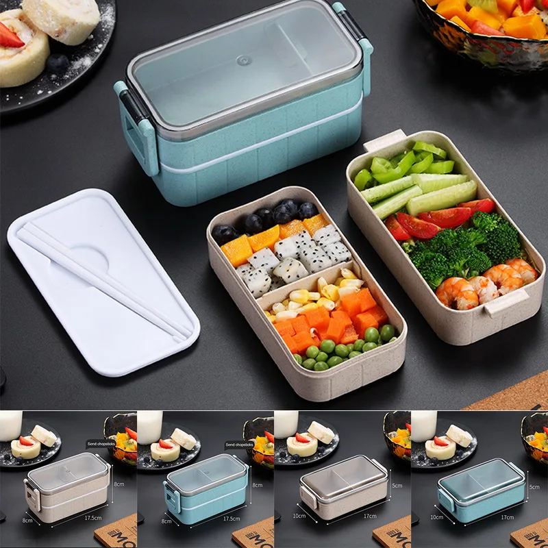 Urijk микроволновая печь Bento Box пшеничная соломенная коробка для завтрака контейнер
