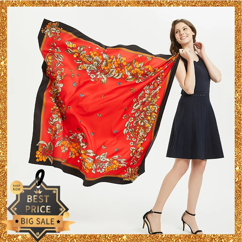 2020 New Print Women Big Scarf 130cm Square Pashmina Twill Silk Feeling Ladies Kerchief Luxury Scarves Hijab Fashion Shawl Wrap
2020 New Print Women Big Scarf 130cm Square Pashmina Twill Silk Feeling Ladies Kerchief Luxury Scarves Hijab Fashion Shawl Wrap